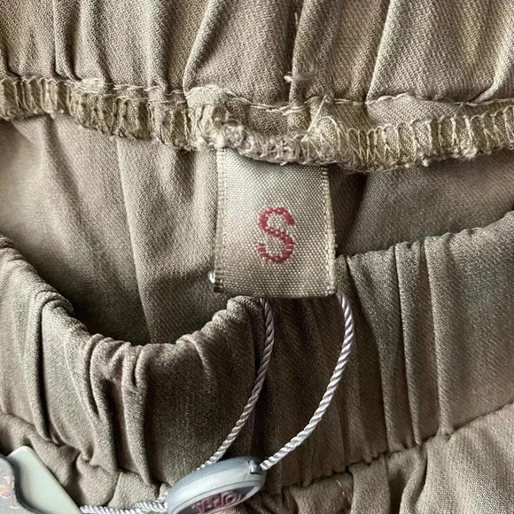 🆕Pretty Angel Ecru Lace-Accent Wide-Leg Linen Blend Pants S🆕 - Picture 12 of 14